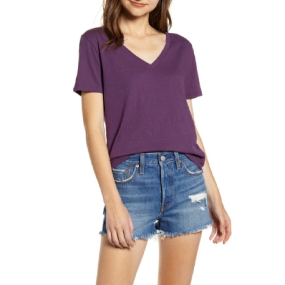 BP. Purple V-Neck Tee